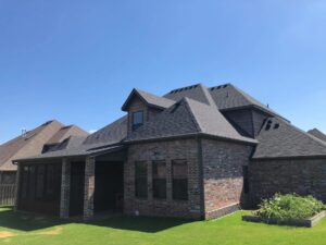 Suburban Home with new shingle roofing