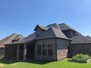 Brick home with new roofing