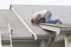 Picture of a contractor inspection roof 